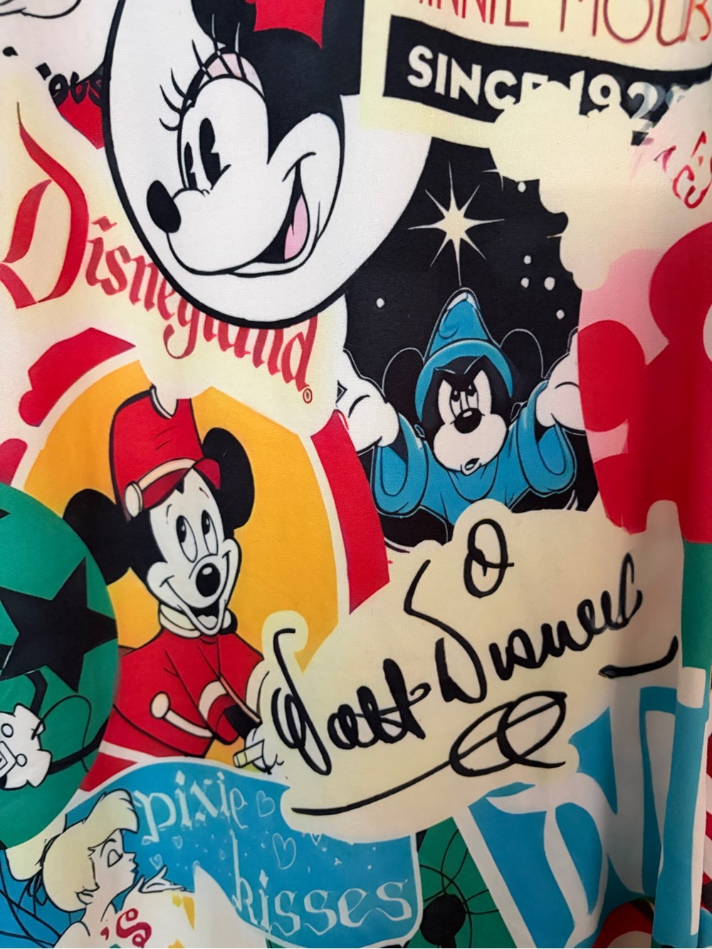 Disney Multi-Color Minnie & Classic Characters Fit-and-Flare Dress with Teal Tie - Picture 7 of 7
